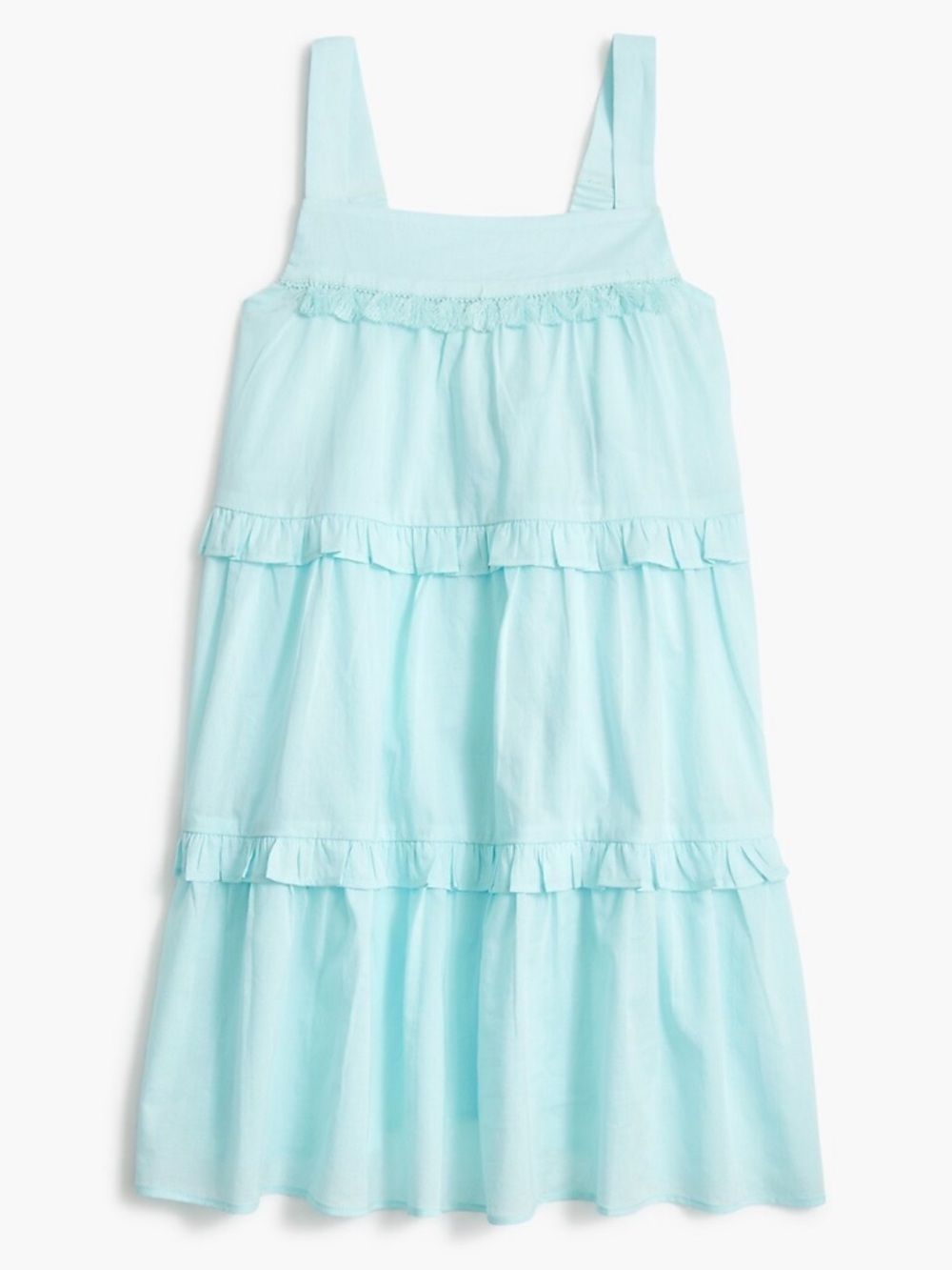 Crewcuts Light Blue Tiered Ruffle beach dress size S NWT